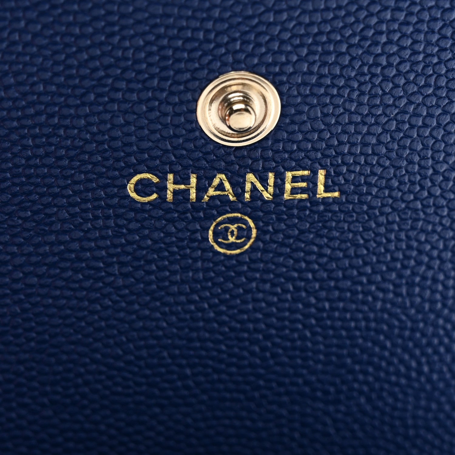 Chanel Caviar Chevron Quilted Vintage Mademoiselle Flap Card Holder Blue 6 of 9