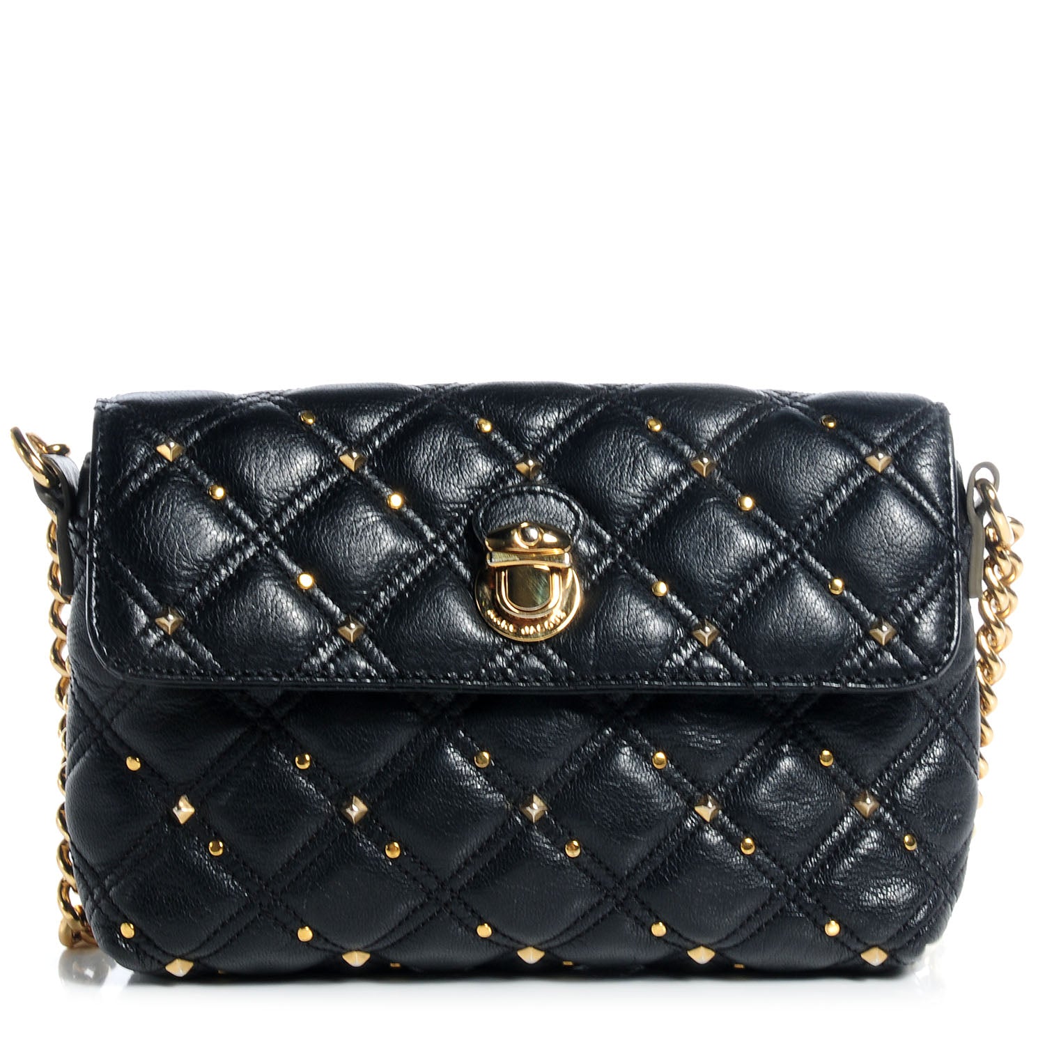 Marc Jacobs Leather Stardust Crossbody Flap Black 1 of 8