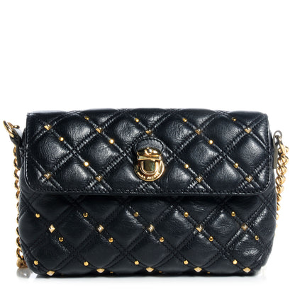 Marc Jacobs Leather Stardust Crossbody Flap Black 1 of 8