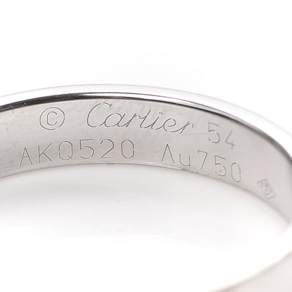 Cartier 18K White Gold 3.5mm LOVE Wedding Band Ring 54 6.75 4 of 4