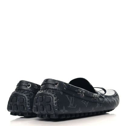 Louis Vuitton Monogram Eclipse Mens Arizona Car Shoe Moccasin Loafers 6 5 of 8