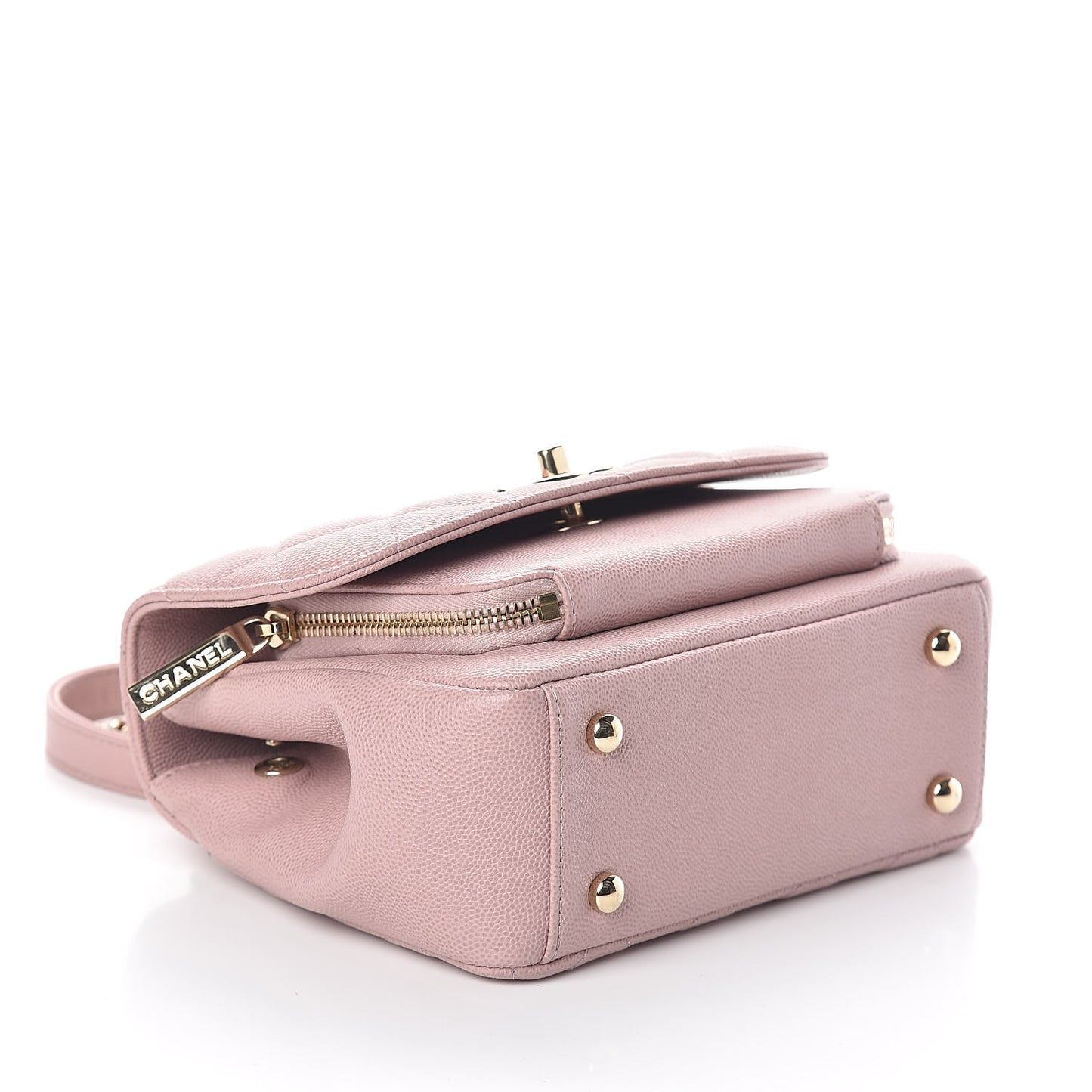Caviar Quilted Mini Business Affinity Flap Light Pink