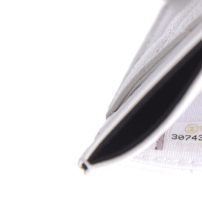 Chanel Caviar Quilted My Everything Card Holder White Black 8 of 9