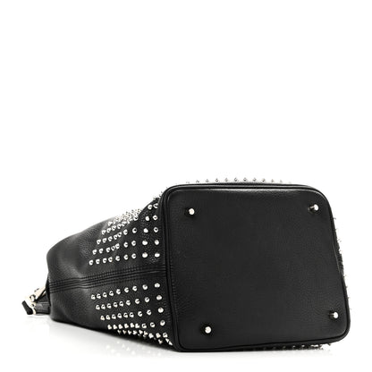 Burberry Calfskin Studded Medium Susanna Hobo Black 4 of 9