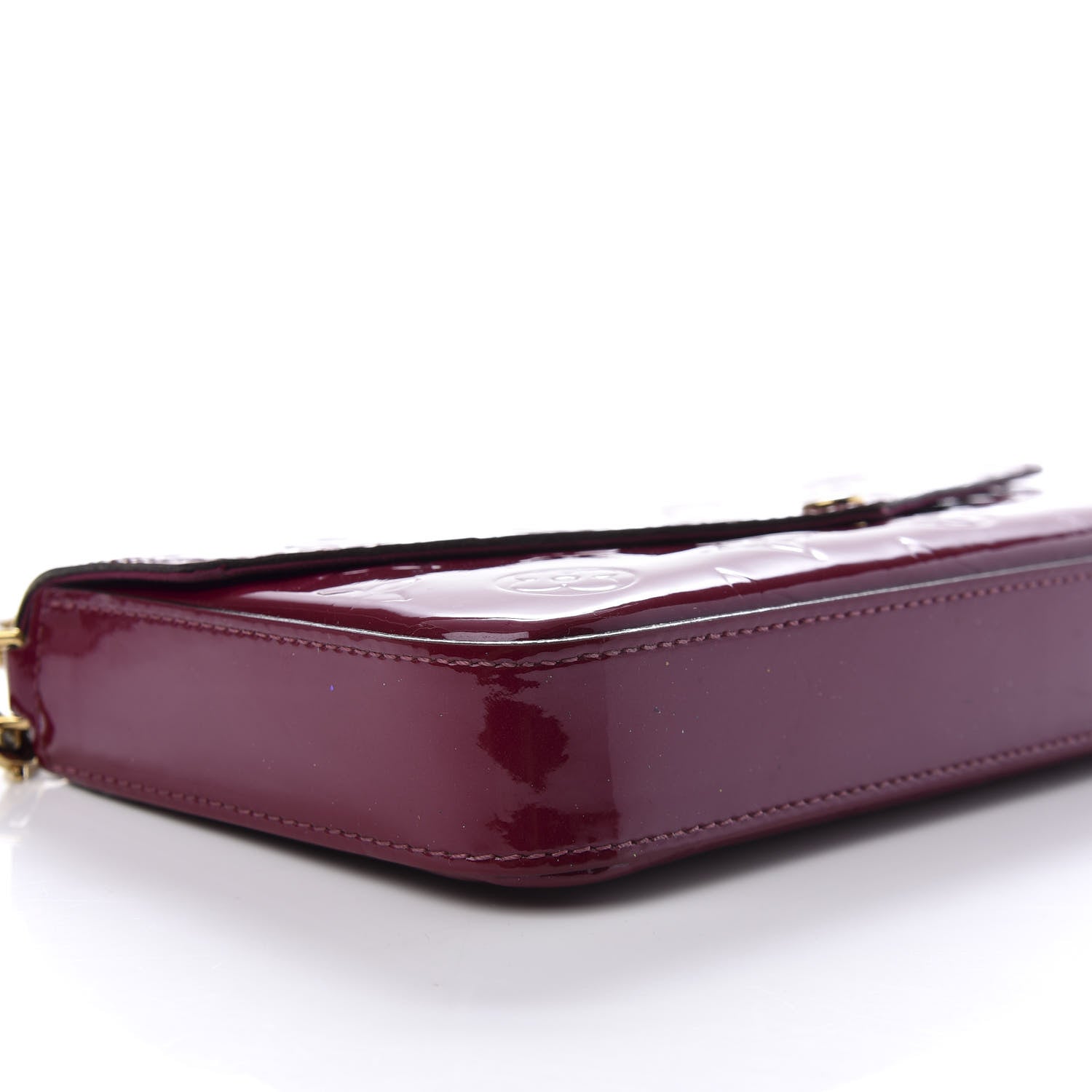 Louis Vuitton Vernis Felicie Chain Wallet Magenta 6 of 10