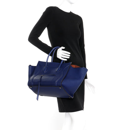 Celine Supple Calfskin Medium Phantom Luggage Indigo 2 of 8