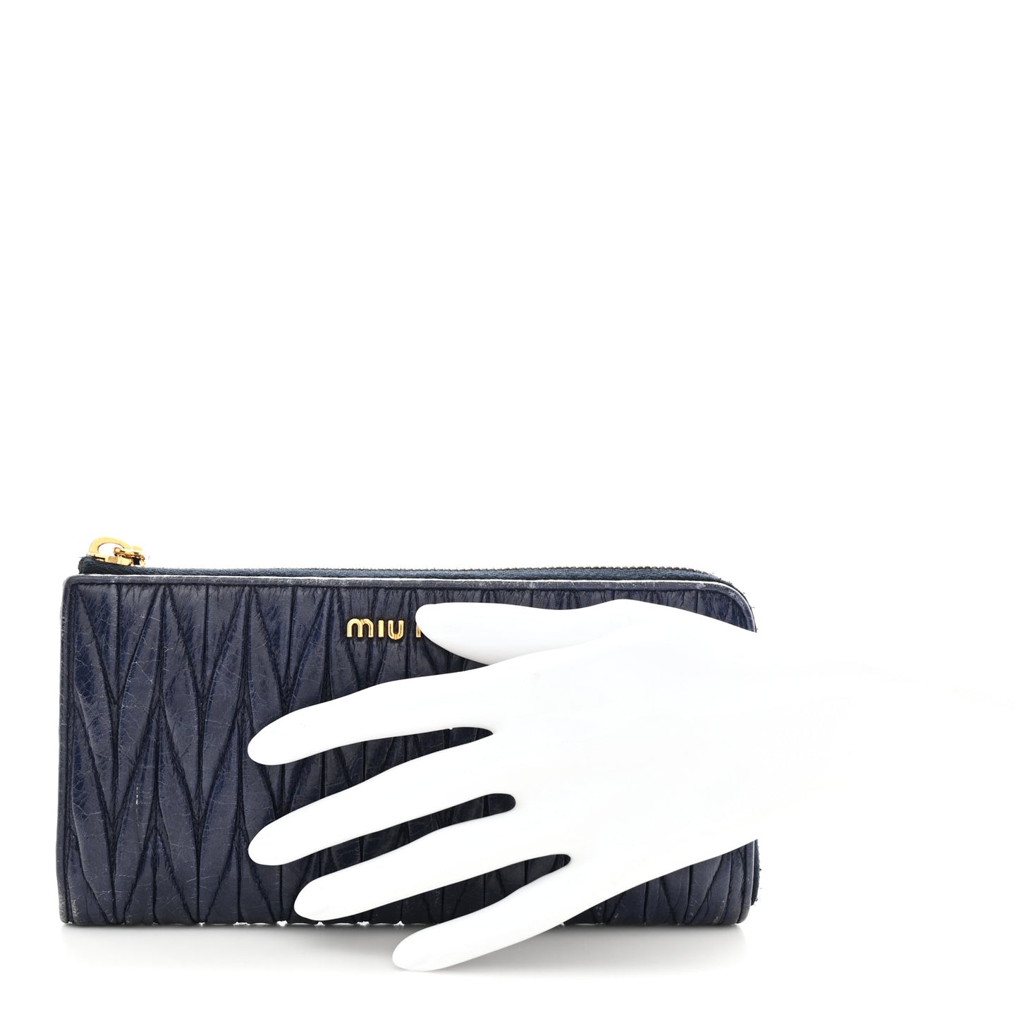 Nappa Matelasse Lux Zip Around Wallet Bleuette