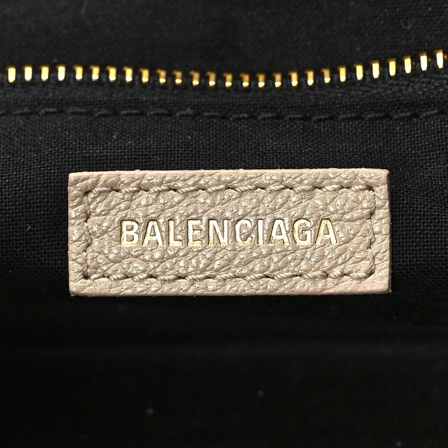 Chevre Gold Metallic Edge Hardware City Beige Tapioca