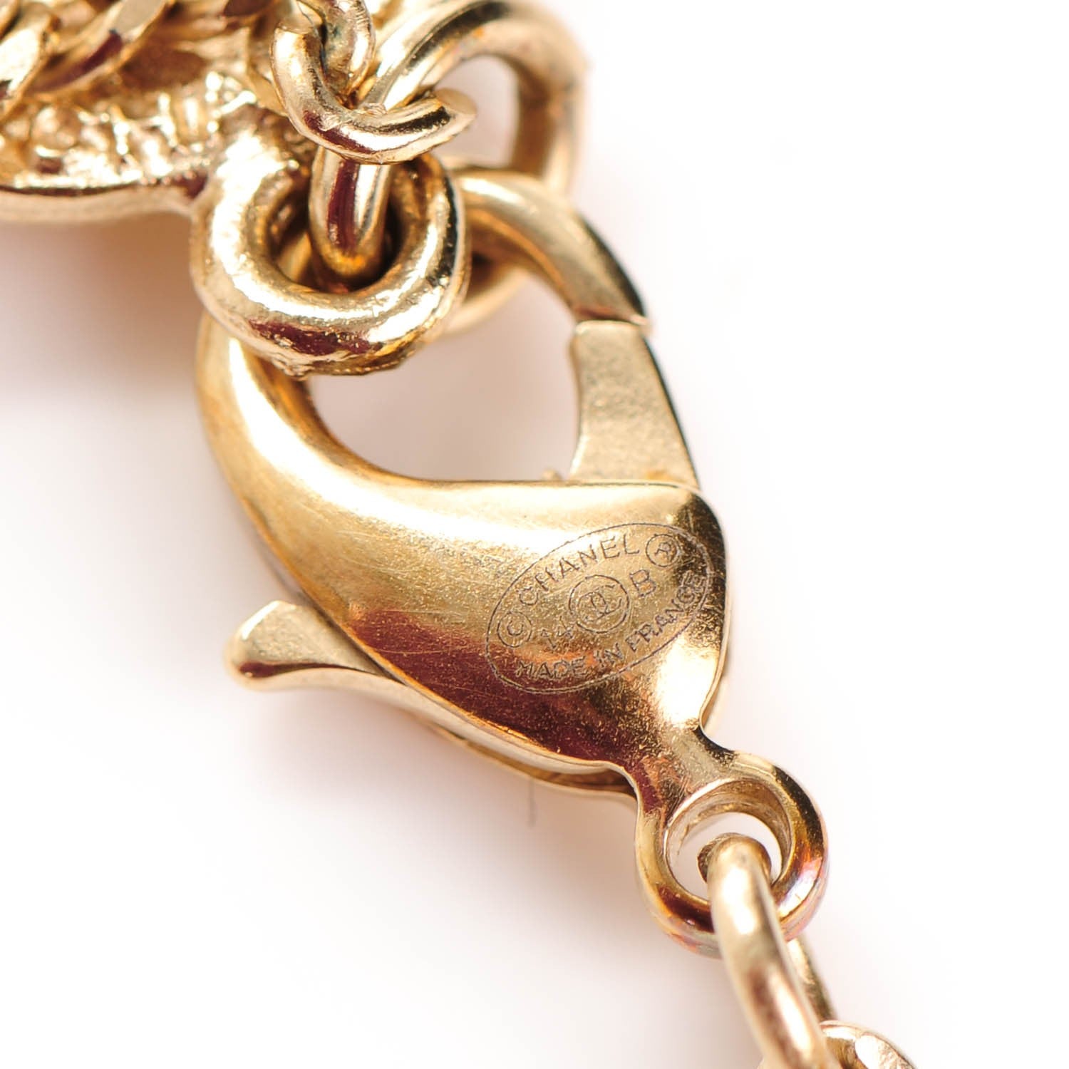 Chanel Pearl CC Pendant Necklace Gold 4 of 5