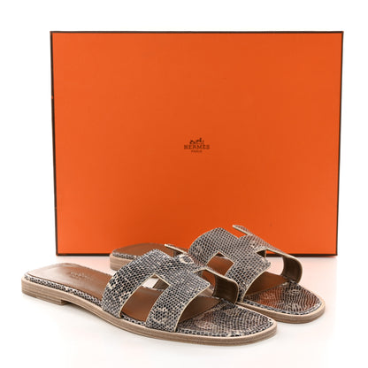 Hermes Lizard Oran Sandals 36 Ombre 9 of 9