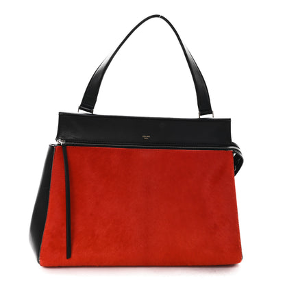 Celine Pony Hair Medium Edge Shoulder Bag Vermillion 1 of 11
