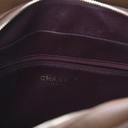 Chanel Lambskin Quilted Diamond CC Shoulder Bag Brown 4 of 5