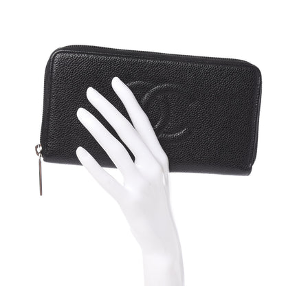 Chanel Caviar Large Timeless CC Zip Around Wallet Black 2 of 9