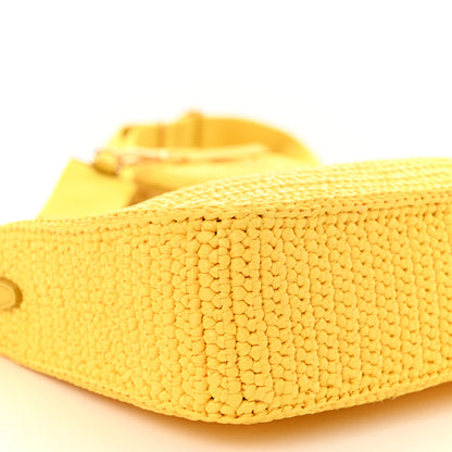 Prada Yarn Raffia Effect Crochet Re-Edition 2005 Shoulder Bag Giallo 10 of 11