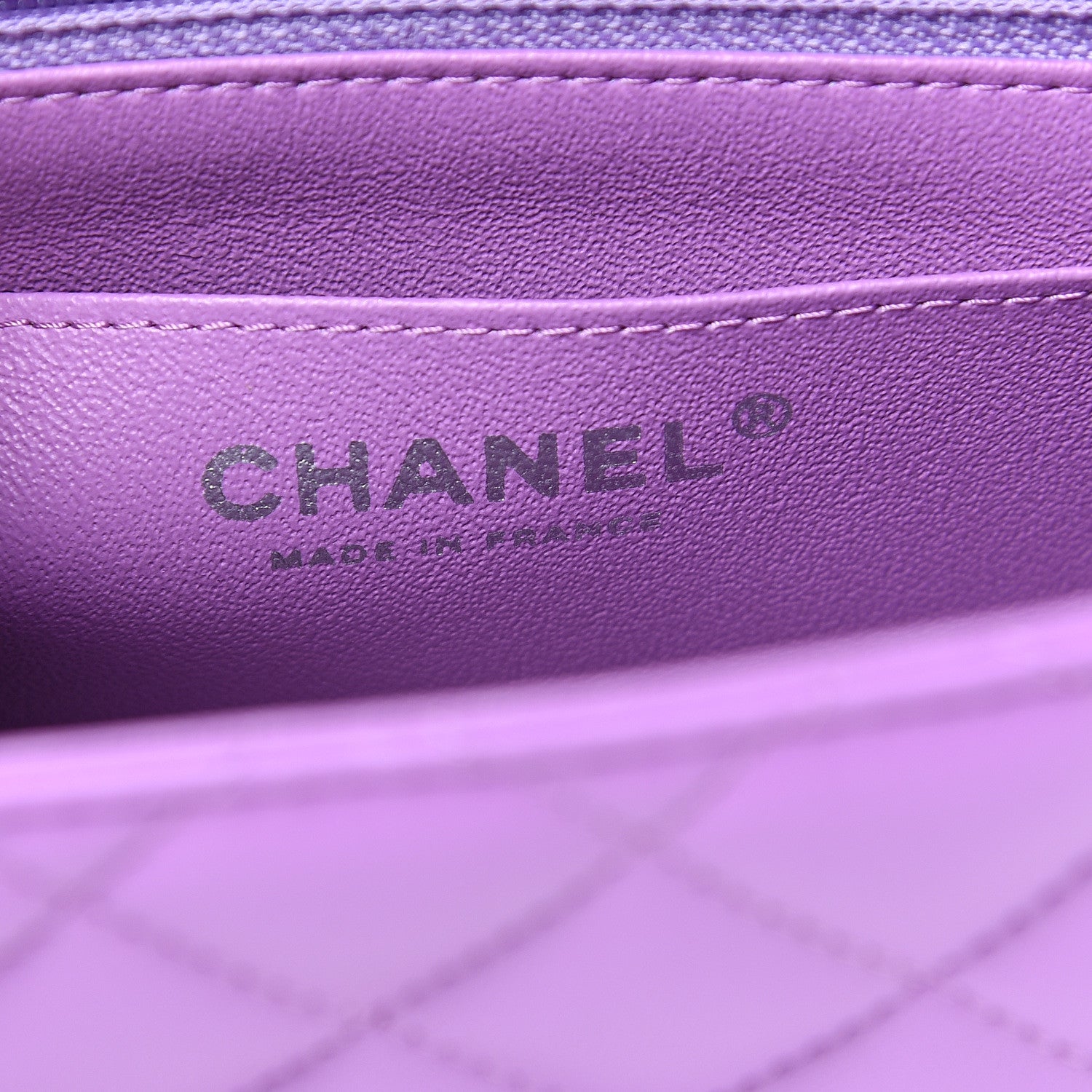 Chanel Lambskin Quilted Mini Square Flap Purple 5 of 11