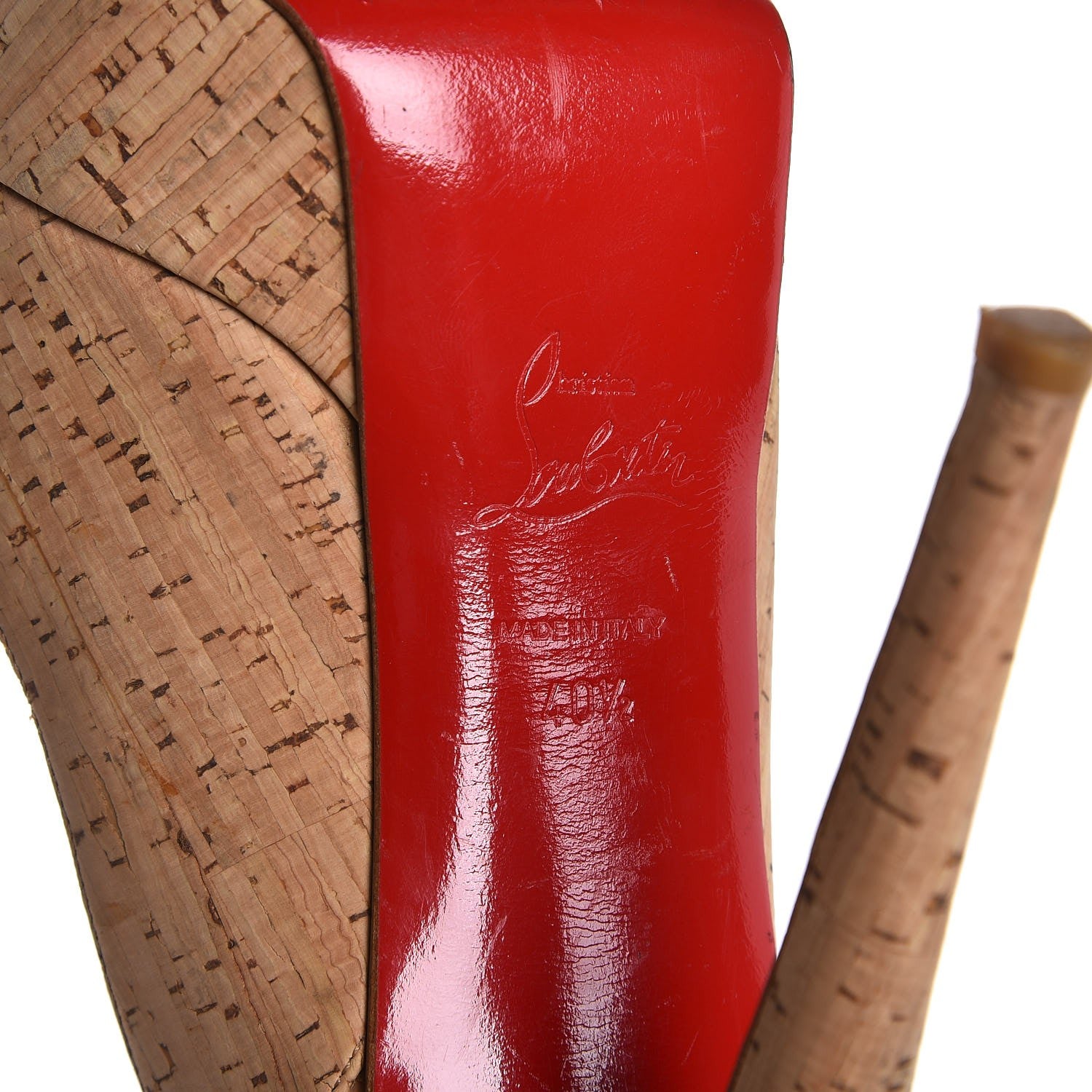 Christian Louboutin Cork Bianca 140 Slingback Pumps 40.5 Natural 8 of 13