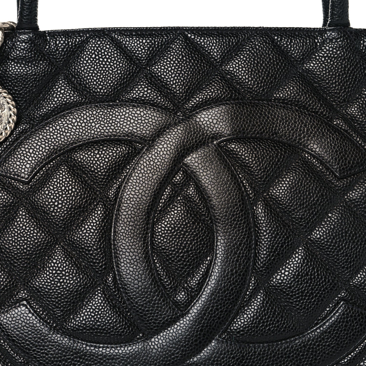 Chanel Caviar Quilted Medallion Tote Black 7 of 9