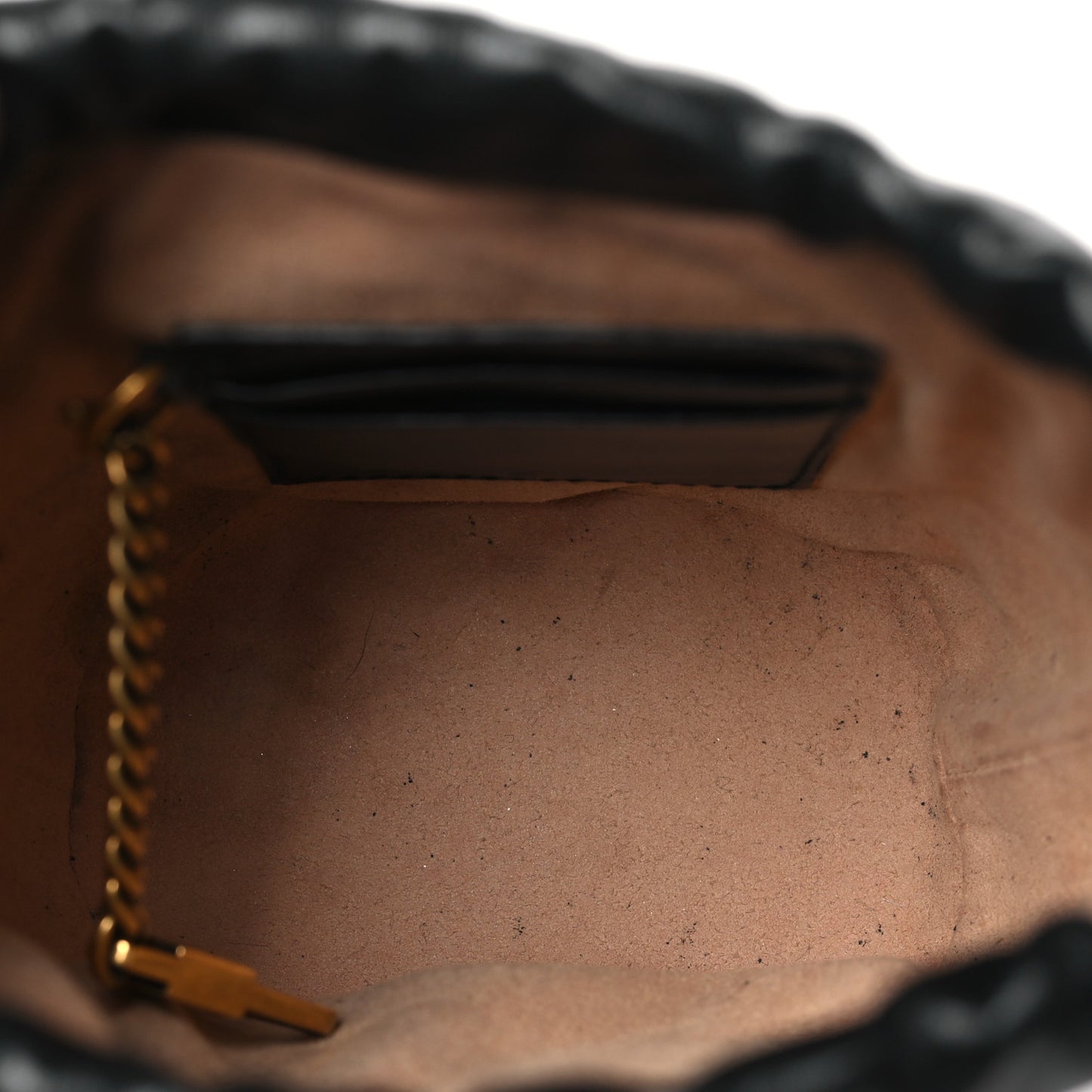 Calfskin Matelasse Mini GG Marmont 2.0 Bucket Bag Black