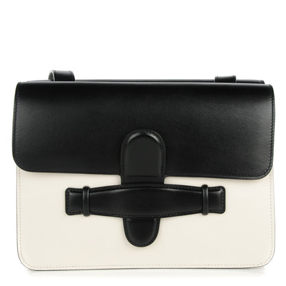 Celine Box Calfskin Medium Bi-Color Symmetrical Bag Black 1 of 9