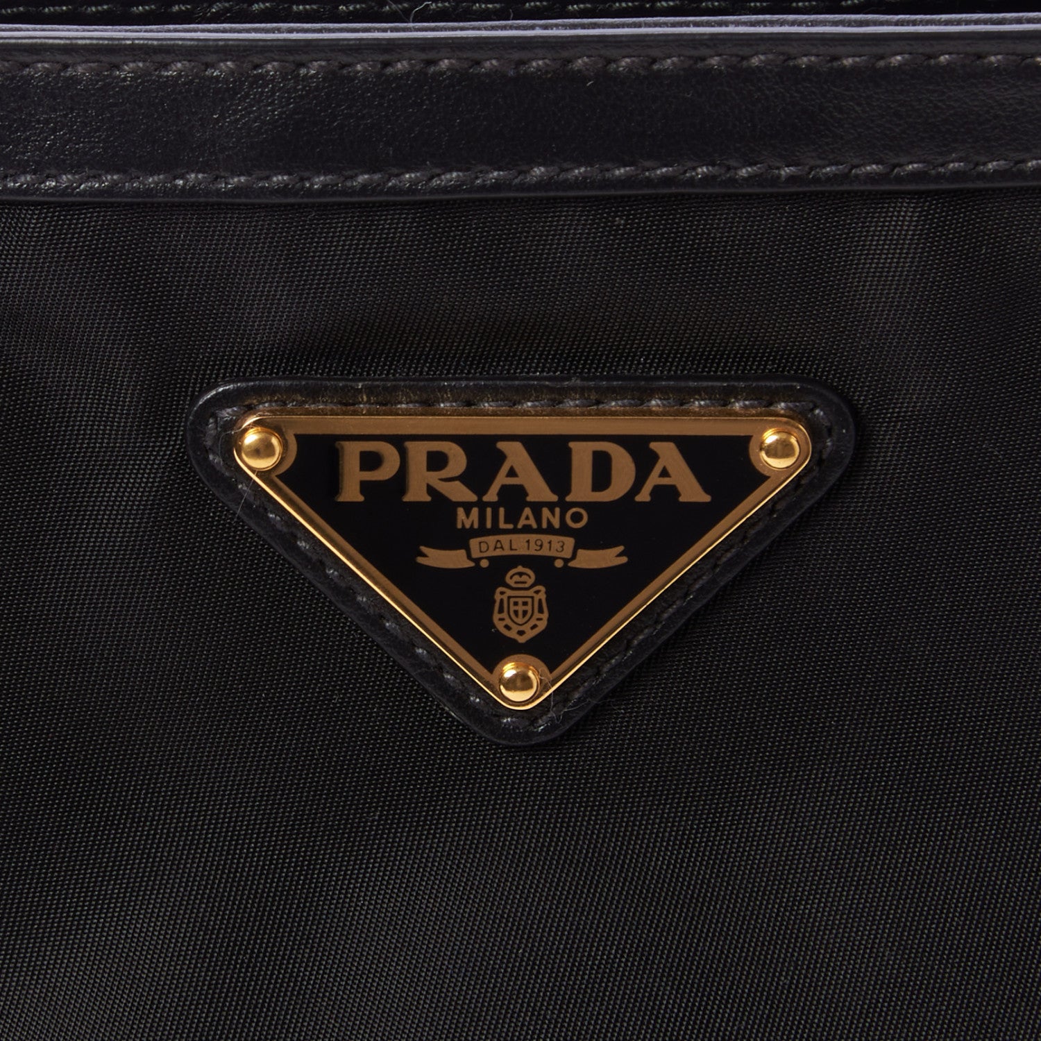 Prada Tessuto Nylon Soft Calf Shopping Tote Black 7 of 8