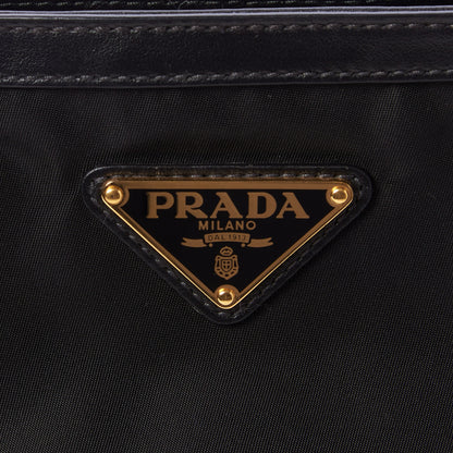 Prada Tessuto Nylon Soft Calf Shopping Tote Black 7 of 8