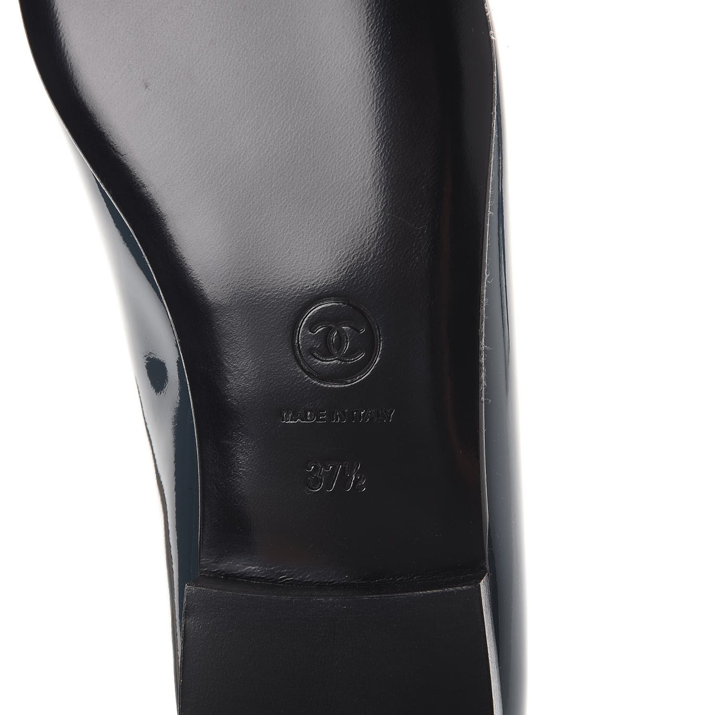 Patent CC Cap Toe Ballerina Flats 37.5 Dark Blue