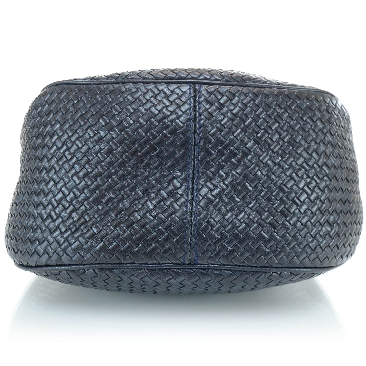 Vintage Nappa Intrecciato Tote Bag Navy Blue