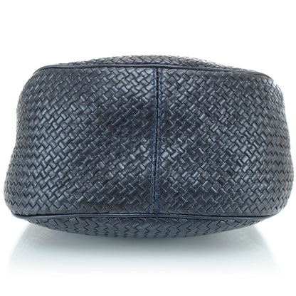 Bottega Veneta Vintage Nappa Intrecciato Tote Bag Navy Blue 5 of 10