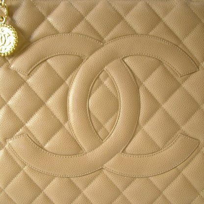 Chanel Caviar Quilted Medallion Tote Beige 9 of 11