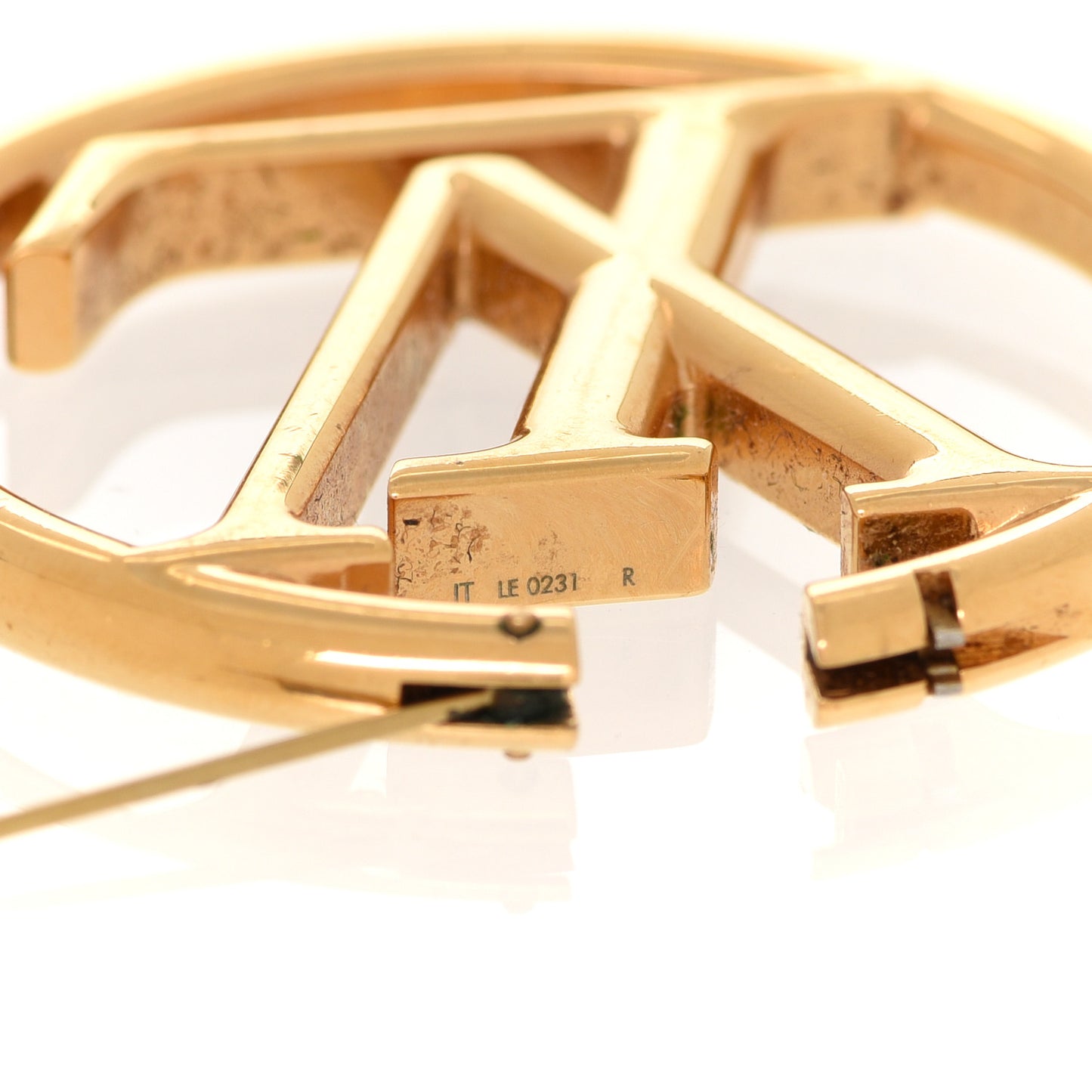 Metal Louise Hoop Earrings Gold
