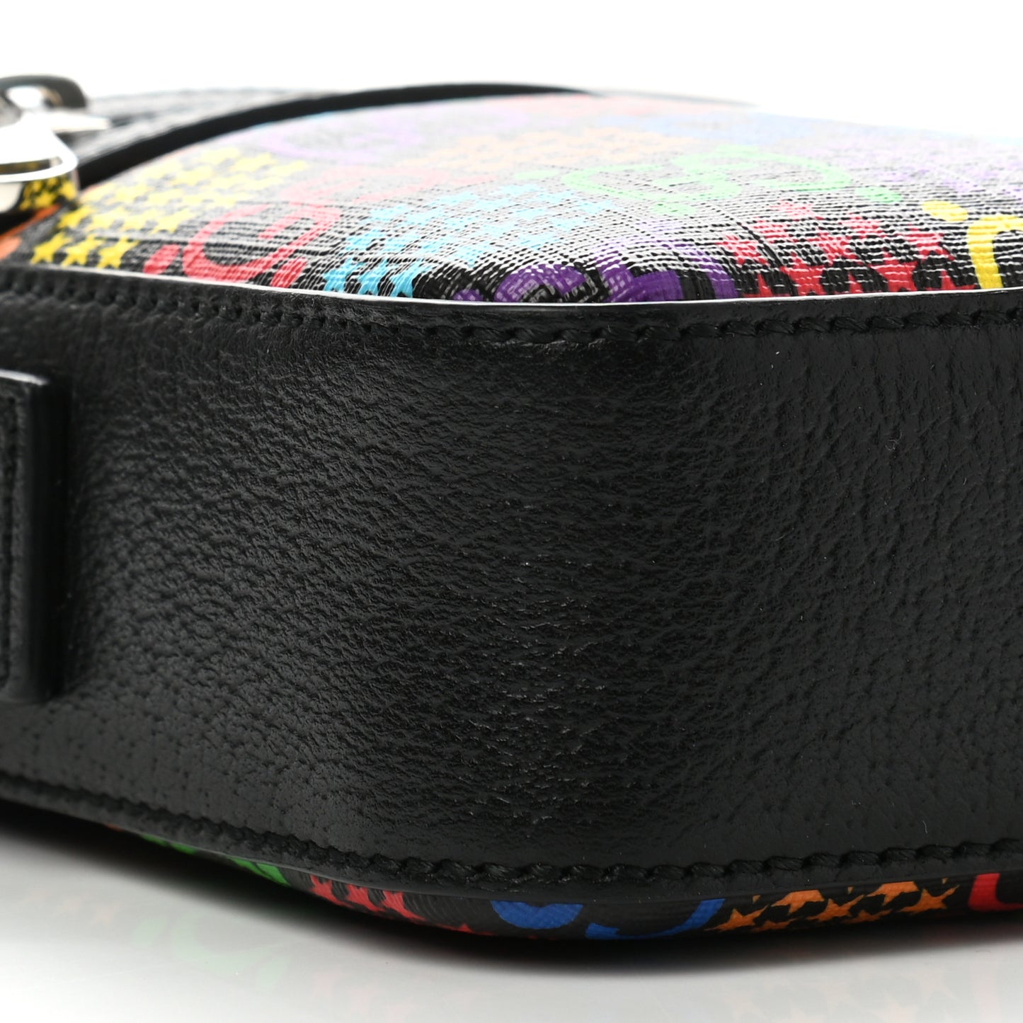 GG Supreme Monogram Psychedelic Messenger Bag Black