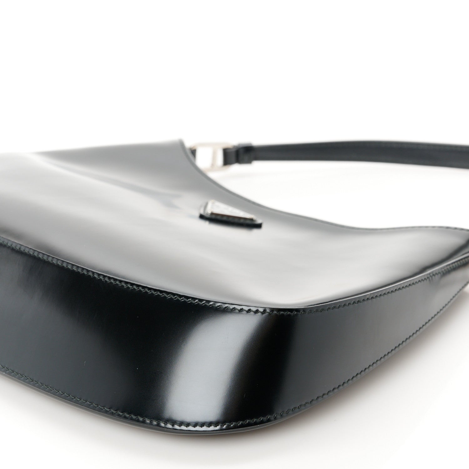 Prada Spazzolato Cleo Shoulder Bag Black 10 of 10