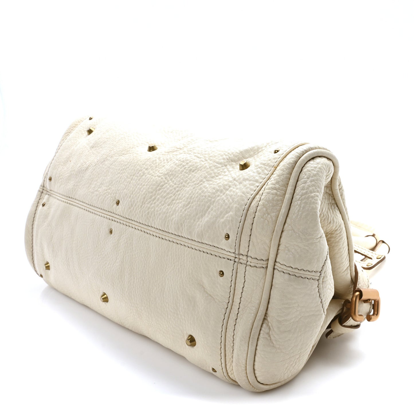 Calfskin Medium Paddington Satchel Ivory