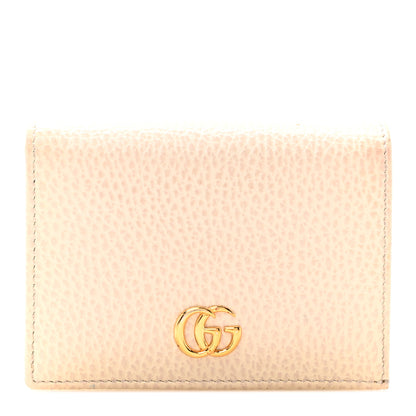 Gucci Dollar Calfskin Bi- Color GG Marmont Card Case Oatmeal Light Green 1 of 9