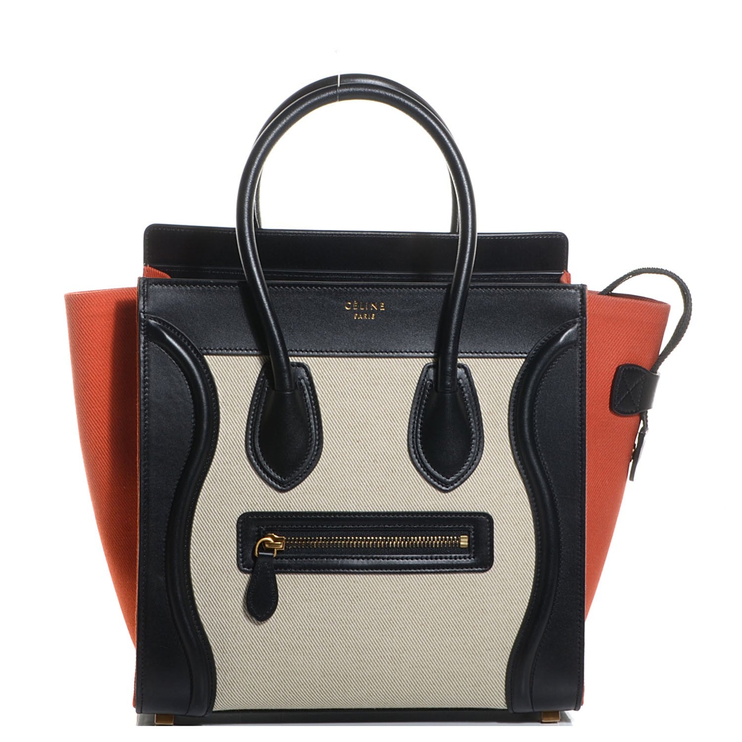 Celine Canvas Smooth Calfskin Micro Tri-Color Luggage Natural 1 of 9