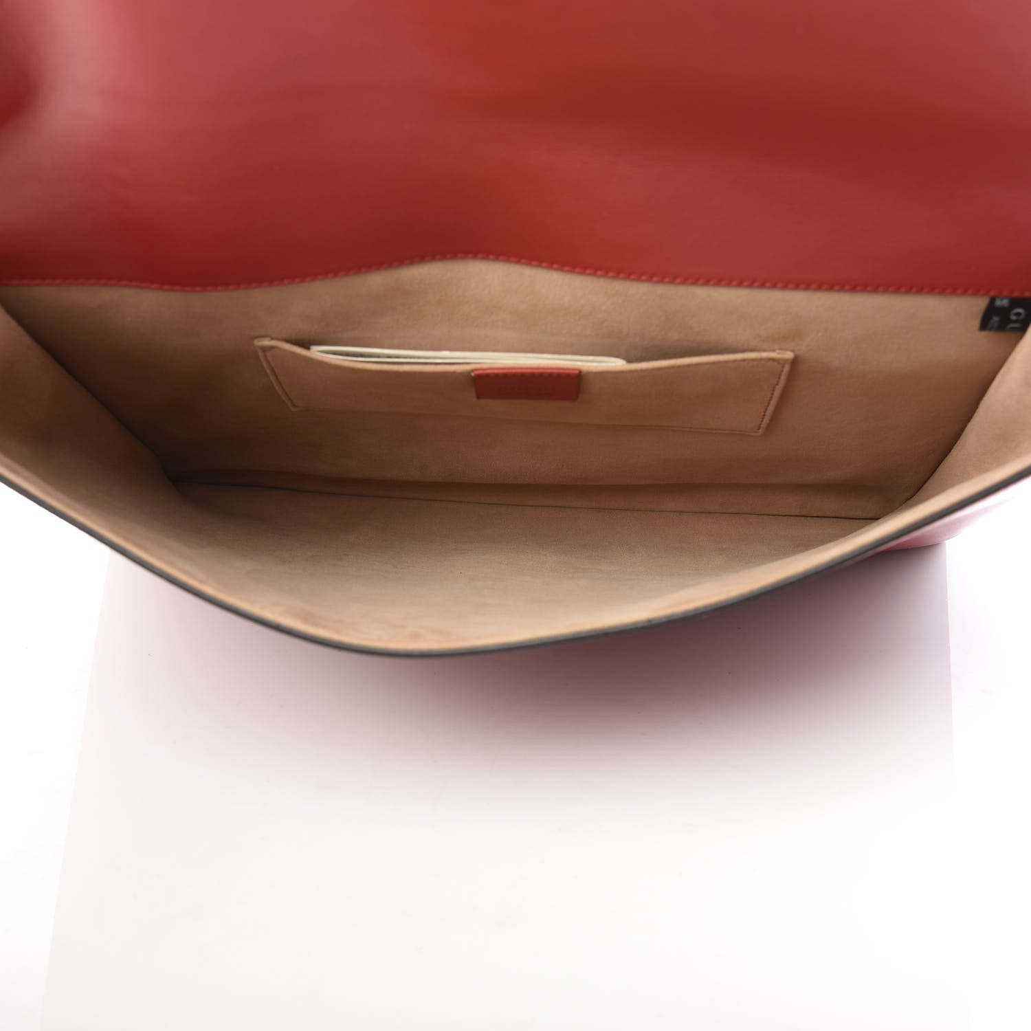 Gucci Calfskin Maxi Sylvie Clutch Red 5 of 9