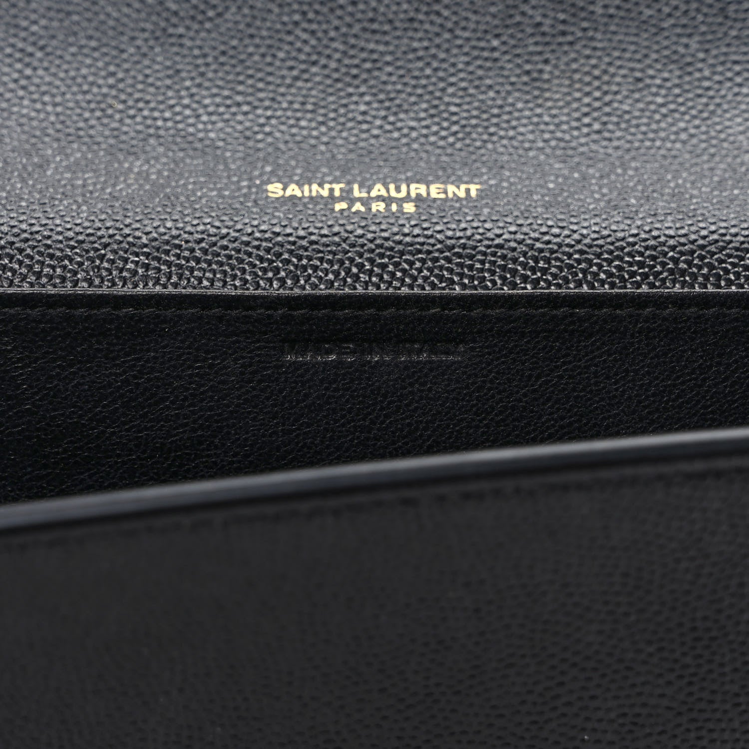 Saint Laurent Grain de Poudre Uptown Chain Wallet Black 7 of 10