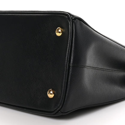 Prada Saffiano Medium Galleria Double Zip Tote Black 9 of 9