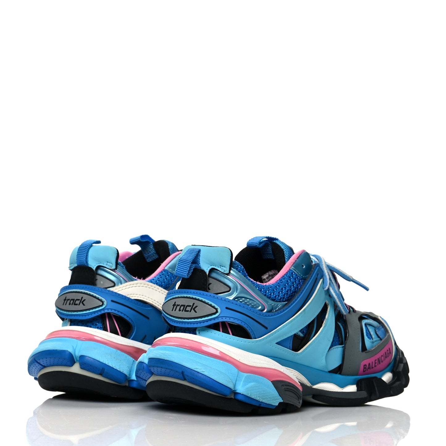 Mesh Nylon Womens Track Sneakers 36 Blue Black
