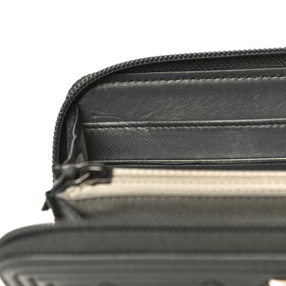 Chanel Lambskin Quilted Boy Zip Around Wallet Dark Grey 12 of 18