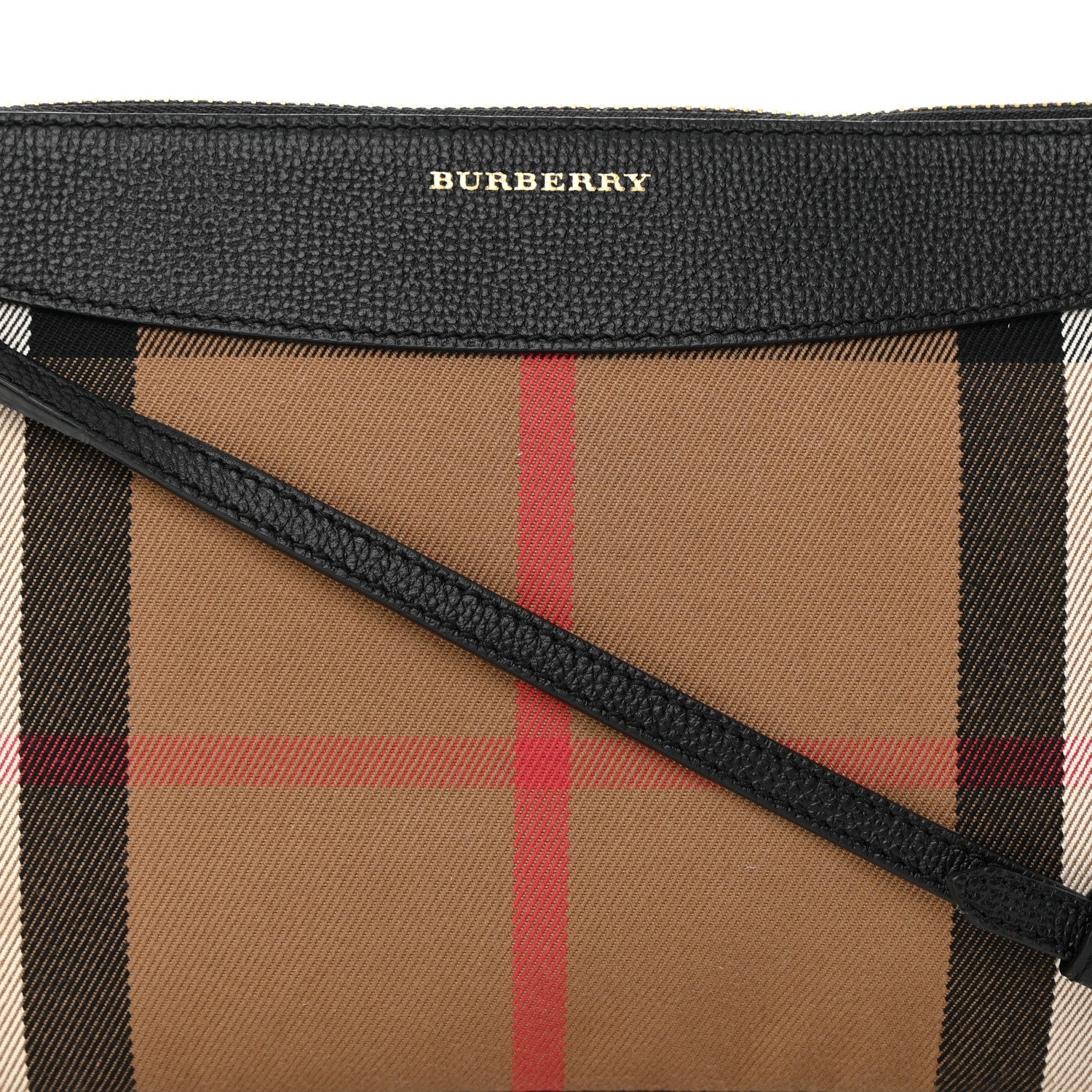 Burberry House Check Derby Peyton Crossbody Clutch Bag Black 9 of 13