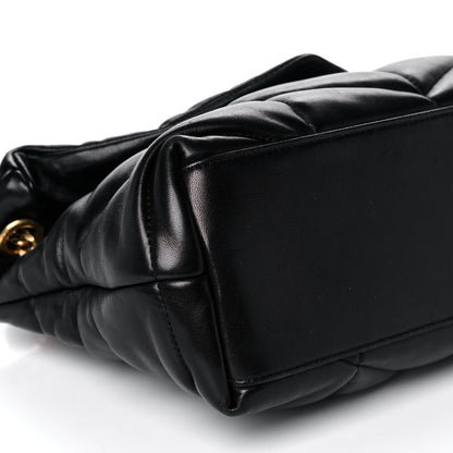 Saint Laurent Lambskin Quilted Small Loulou Puffer Monogram Chain Satchel Black 9 of 11