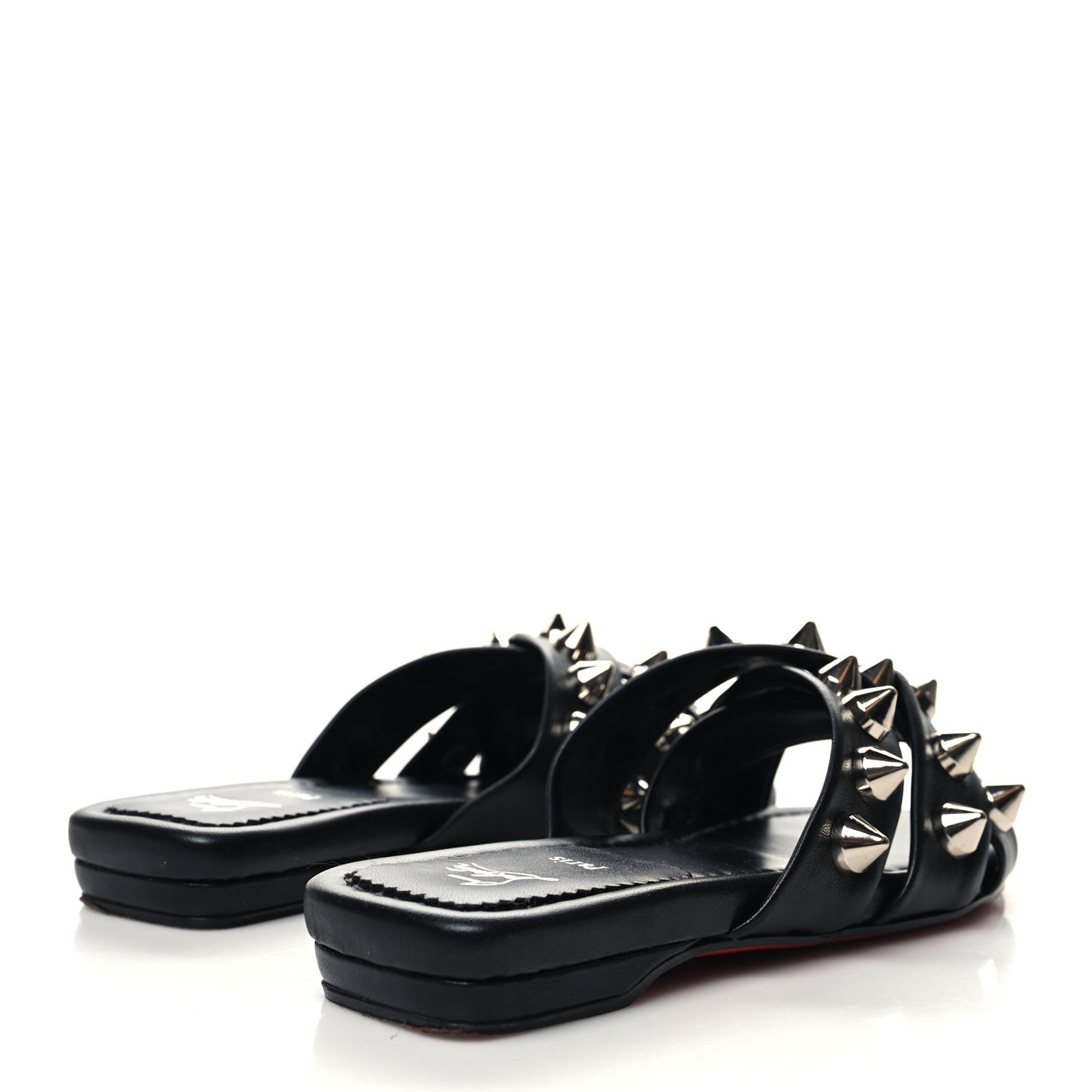 Calfskin Miss Spika Club Sandals 37 Black
