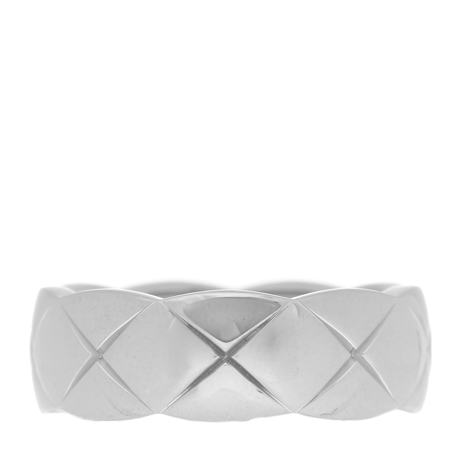 Chanel 18K White Gold Small Coco Crush Ring 51 5.75 3 of 5