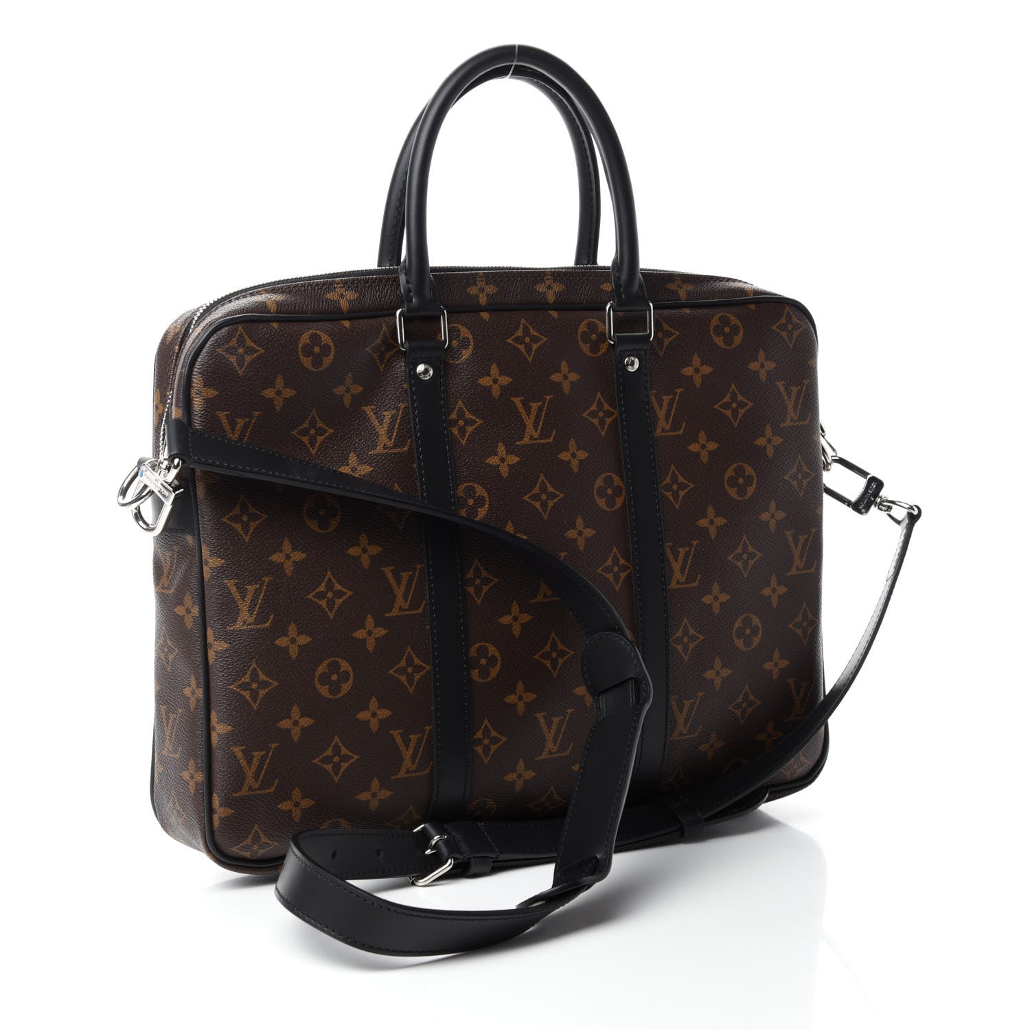 Louis Vuitton Monogram Macassar Porte-Documents Voyage PM 3 of 10
