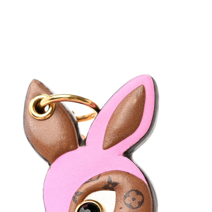 Louis Vuitton Calfskin Superstition Deer Bag Charm Key Holder Rose 5 of 7