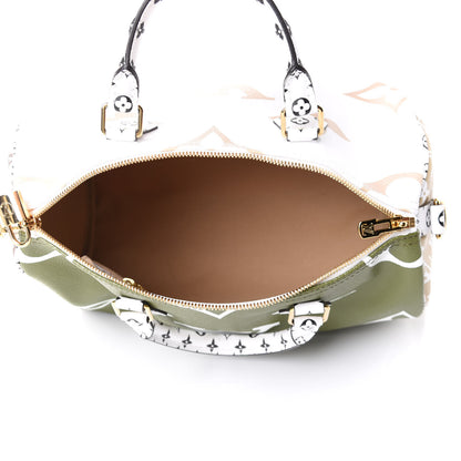 Louis Vuitton Monogram Giant Speedy Bandouliere 30 Kaki Beige 4 of 11