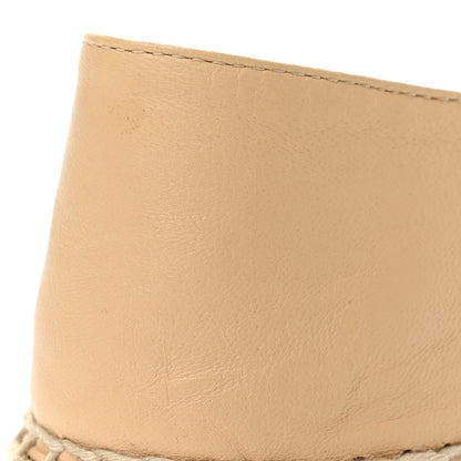 Chanel Lambskin CC Espadrilles 36 Beige Black 10 of 11
