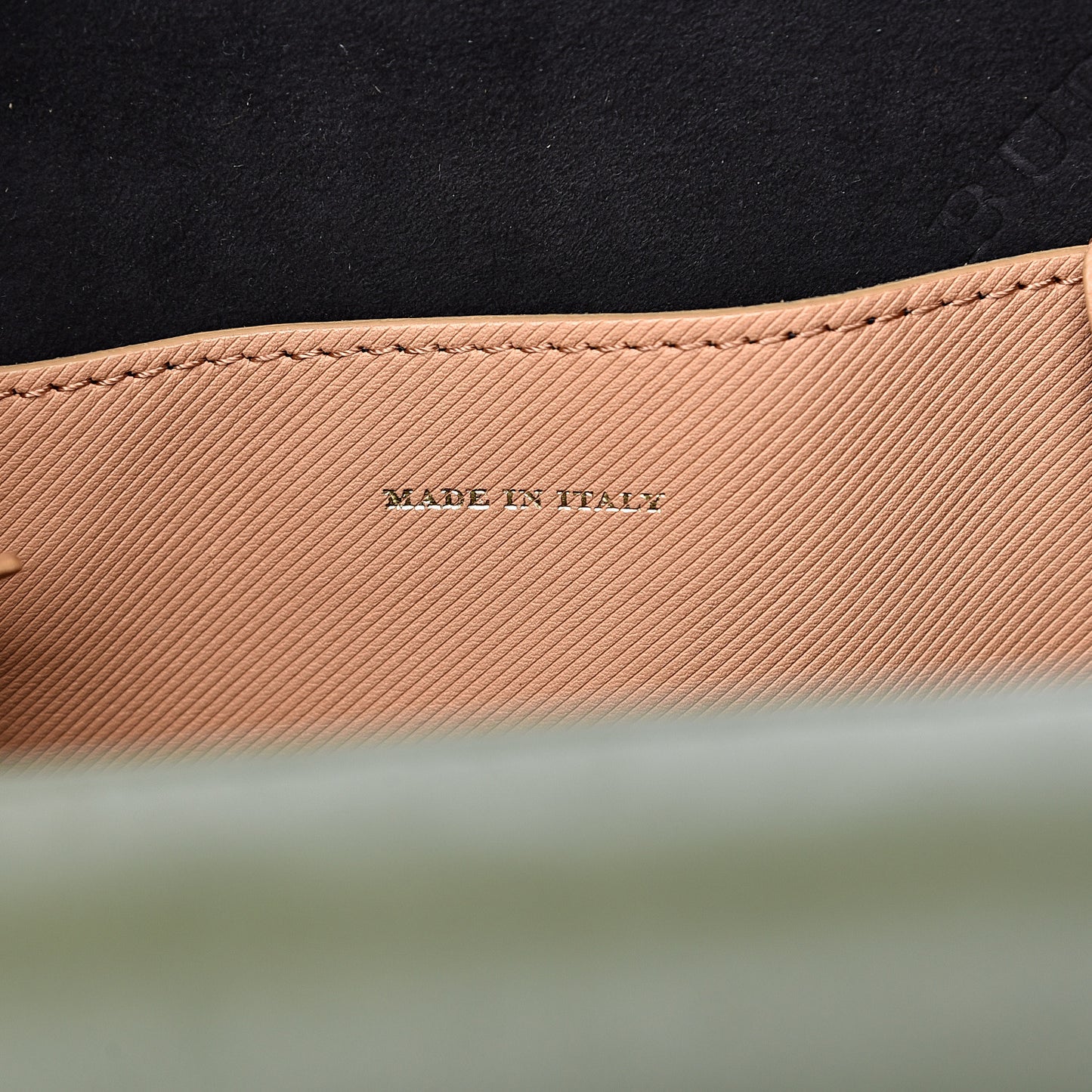 Trench Calfskin Medium DK88 Top Handle Bag Pale Clementine Moss Green