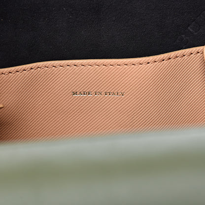 Burberry Trench Calfskin Medium DK88 Top Handle Bag Pale Clementine Moss Green 7 of 15